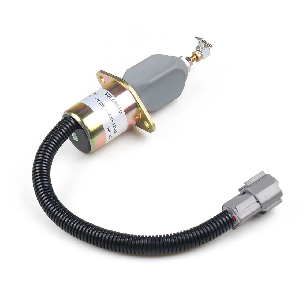 1751ES-12A3UC12B1S Fuel Shut Off Solenoid for Hyundai Excavator R60-5 R210-5 R335-7 For Yanmar engine 12V