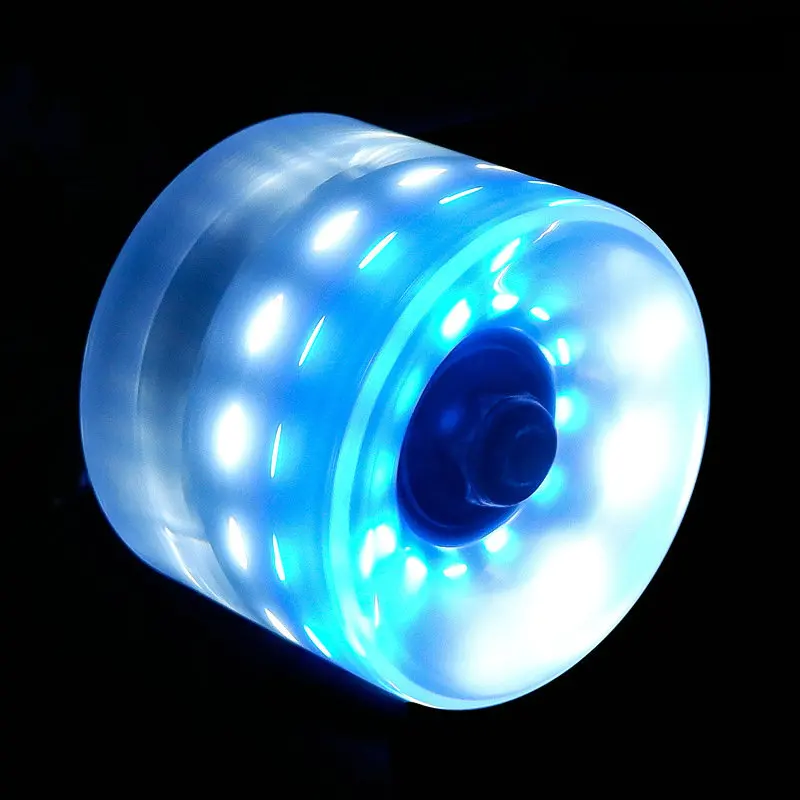 Skateboard Leucht Rad 6 Lampe Pu Transparente Hohe Elastische 82a Weichen Rad Bürsten Straße Vier Rad Lange Platte Blinkende Rad