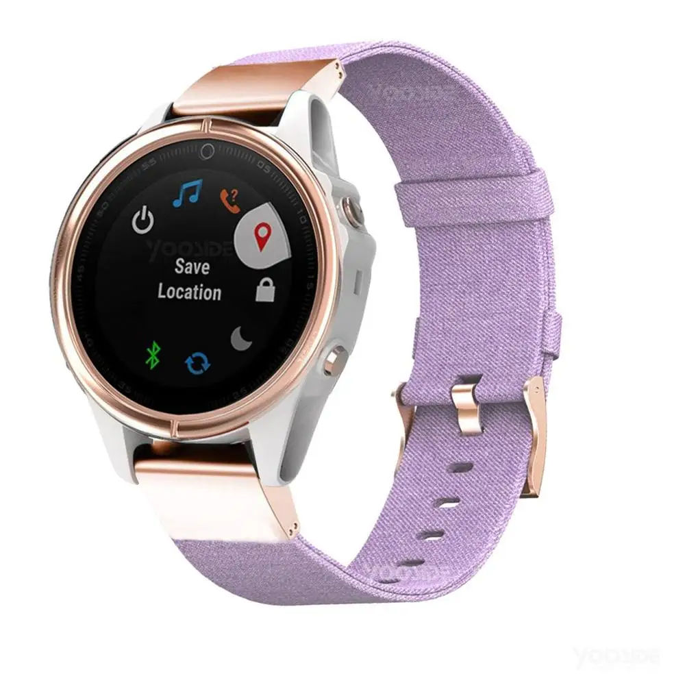 Yooside-pulseira para relógio de fenix, 6s, 20mm, encaixe rápido, de lona de nylon, para relógio garmin fenix