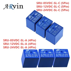 5PCS/Lot Relay SRU-05VDC-SL-C SRU-12VDC-SL-C SRU-24VDC-SL-C SRU-05VDC-SL-A SRU-12VDC-SL-A SRU-024VDC-SL-A T70 15A 5PIN