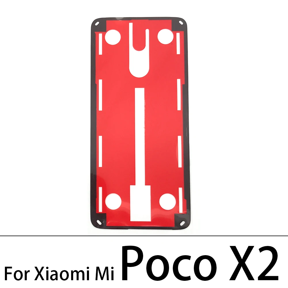 2Pcs，Back Cover Glue Tape For Xiaomi Note10 Pro Mi 6 2s Poco x2 Mi 8 9 10lite A3 CC 9 9e Mi 9T F2 Pro Redmi Note 9S 9 K20 K30Pro