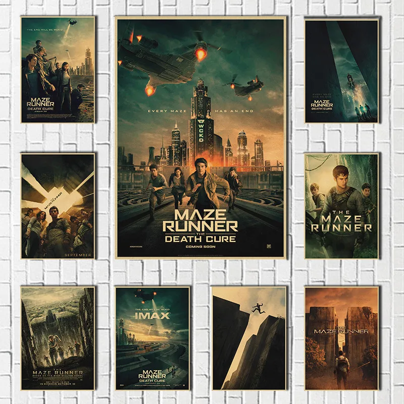 The Maze Runner Kraft Paper Movie Poster Wall Art Home Poster Print Modular For Living Room