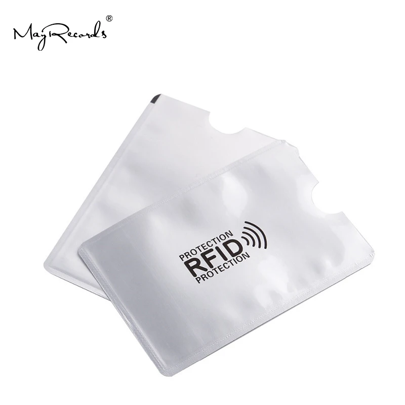 Funda Anti-Escaneo para tarjeta de crédito RFID, Protector de papel de aluminio antimagnético, portatarjetas bancaria portátil, 10 Uds.