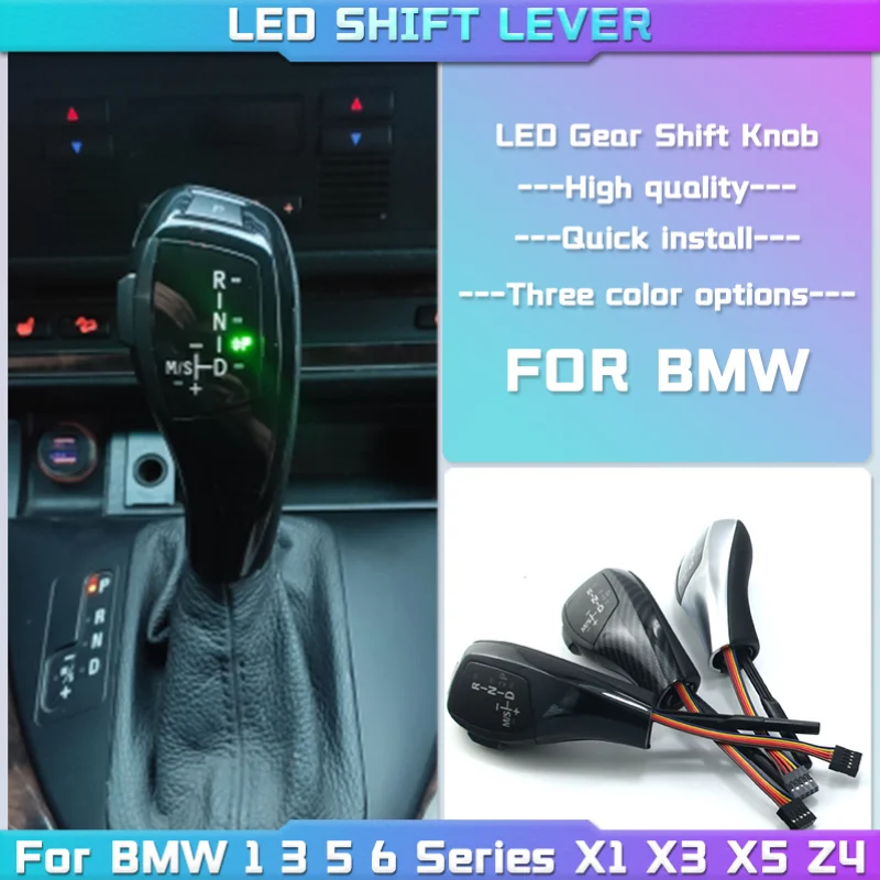 

For BMW 1 3 6 5 Series E38 E39 E46 E60 E61 E63 E64 E81 E82 E83 E84 E90 E91 E92 E93 LED Gear Shift Knob Shifter Lever Accessories