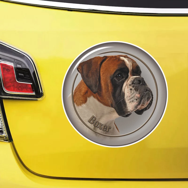 

S61964# Boxer Dog Self-adhesive Decal Car Sticker Waterproof Auto Decors on Bumper Rear Window Laptop Choose Size