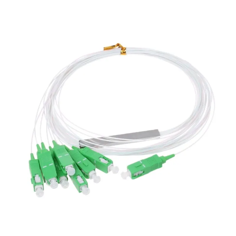 

5PCS/ Lot PLC Optical Splitter SC APC 1X8 FTTH Fiber Optic Splitter FBT Optical Coupler Singlemode Simplex Steel Pipe