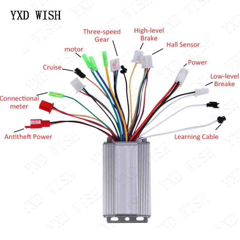 Electric Bicycle Accessories 36V/48V Electric Bike 350W Brushless DC Motor Controller For Electric Bicycle E-bike Scooter Diy