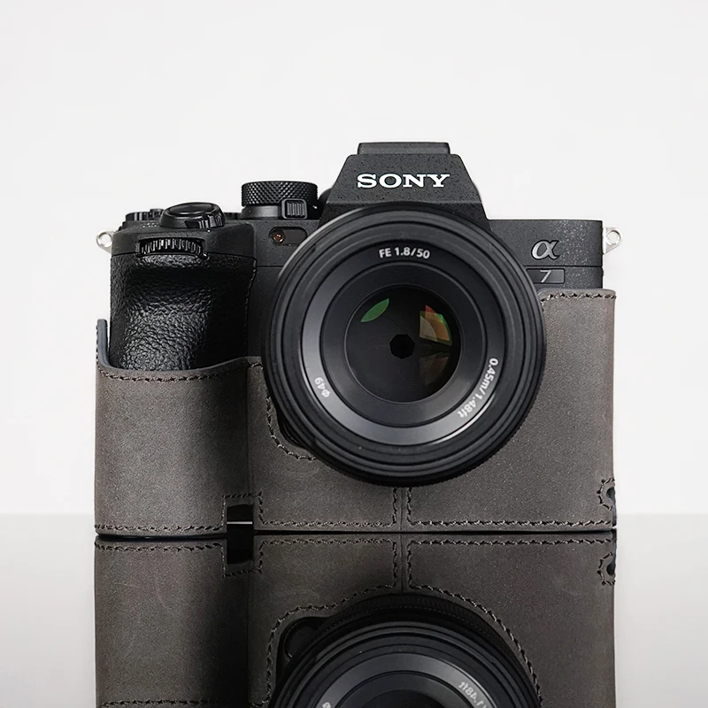 Mr.Stone Camera Case Beschermend Voor Sony A7m4 Case Cover Accessoires Camera Tas A7s3 A7iv Handgemaakt Echt Leer