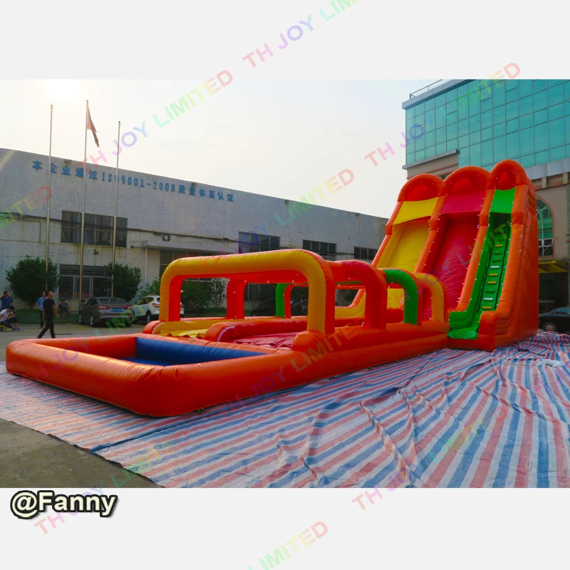 20x6x6m tall giant Inflatable Water Slide with pool high quality pool slide for kids and adults