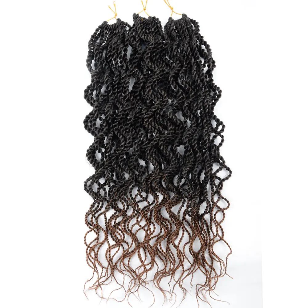 wavy crochet braids senegalese twists 18 inch ombre senegalese twist crochet hair curly ends