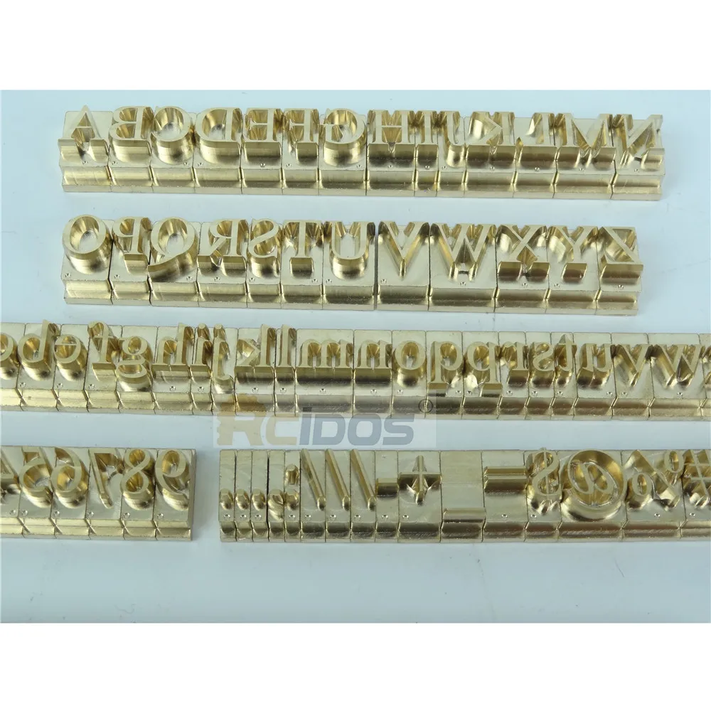 RCIDOS-T Slot Hot Stamping Letter,CNC Engraving Mold, Time New Roman Number, Alphabet, Hebrew Brass Characters