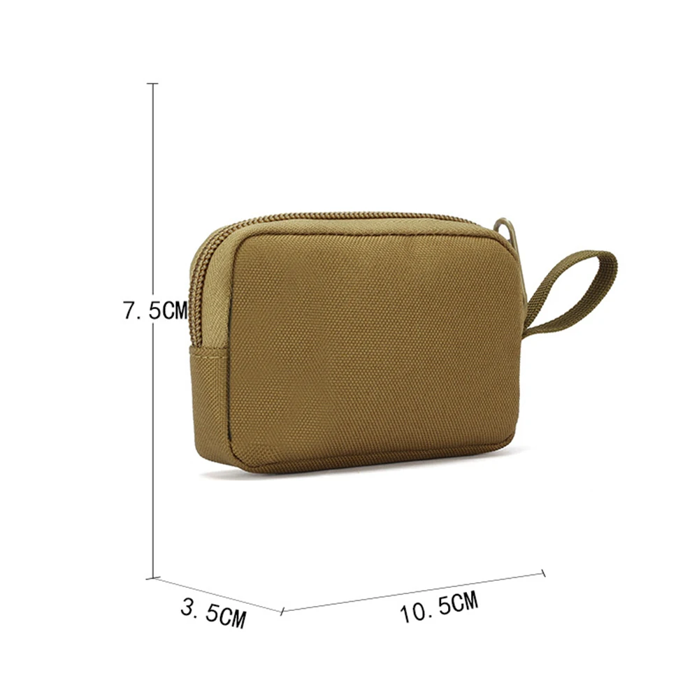 Mini cartera táctica para tarjetas, bolsa pequeña para llaves de bolsillo, bolsa para dinero, bolsa EDC portátil impermeable para caza, riñonera de nailon para exteriores