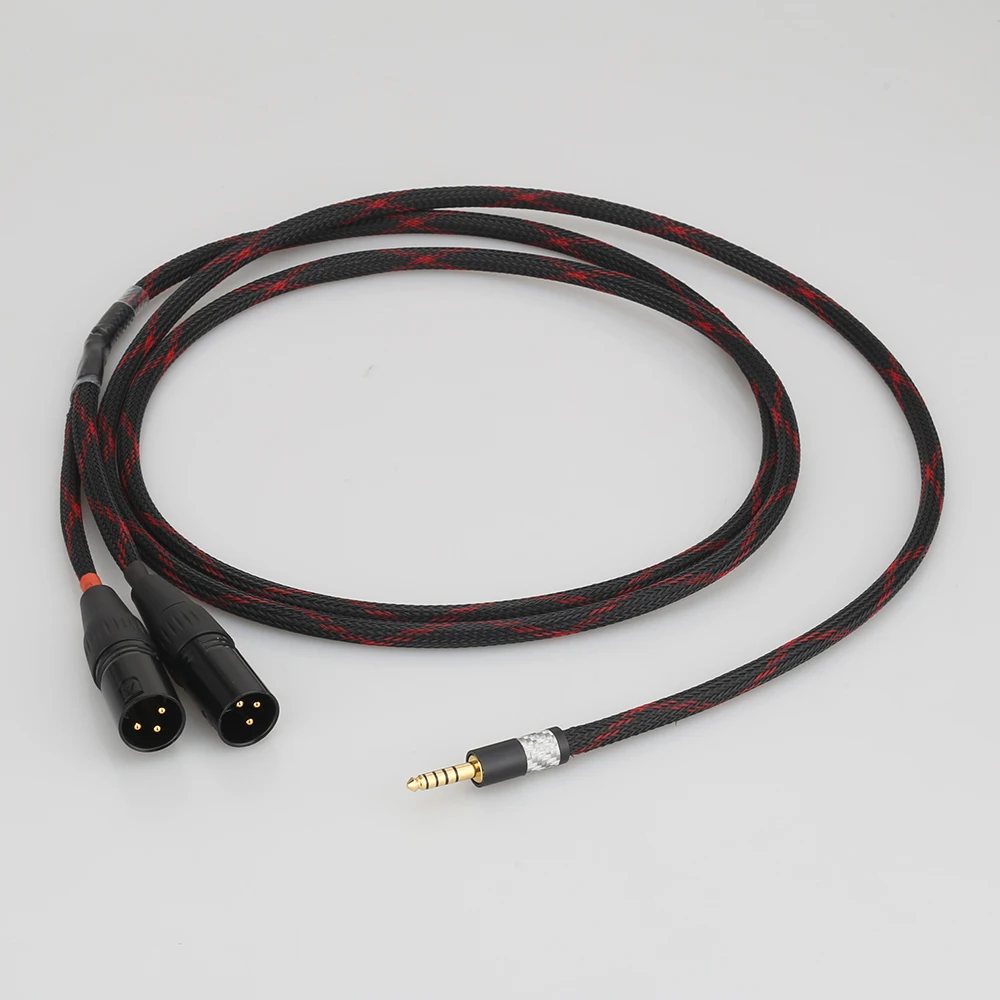 HIFI równowagi 4.4mm do 2 XLR męski 3 Pin kabel Audio 4.4mm wyważone na 2 RCA zmodernizowany kabel dla pha2a wm1a 1z zx300a DAC AMP