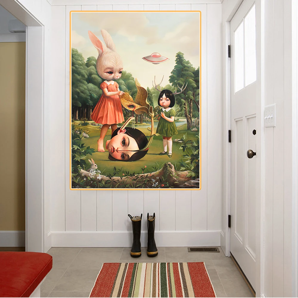 Citon Robby Dwi Antono《Go Ask Alice》Canvas Art Oil painting Artwork Poster Picture Modern Wall Decor Home Living room Decoration