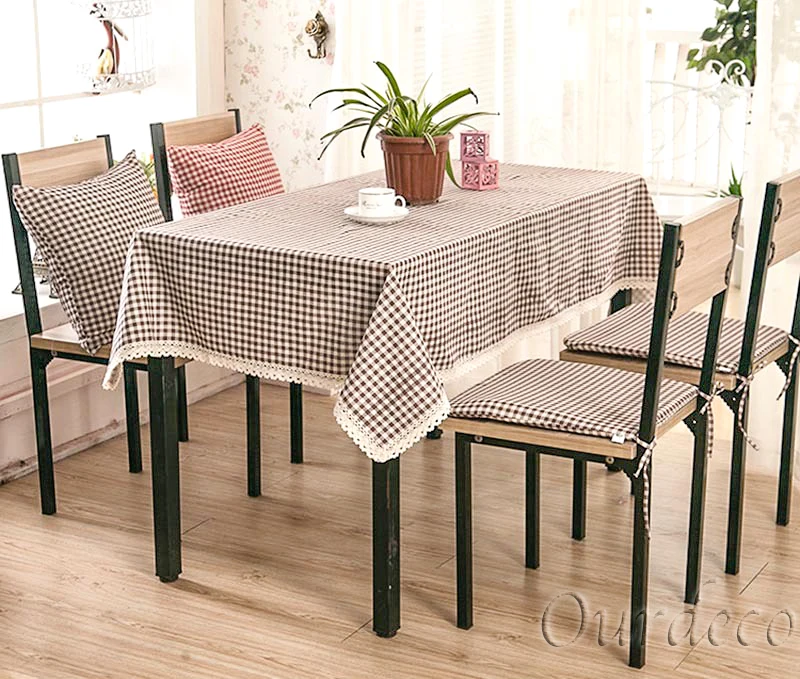 Linen Tablecloth Ldyllic Retro Waterproof Oilproof Thick Rectangular Wedding Dining Table Cover Tea Table Cloth