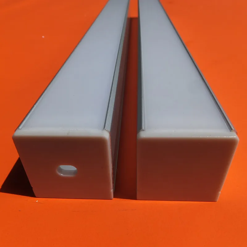 2M/PCS Square Recessed Mounted Extrusion U Shape LED Aluminum Profile Channel for flooring Linear strip Lighting