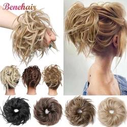 BENEHAIR Synthetic Messy Bun Hair Piece Scrunchy Hair Bun Women Chignon Hair Extension For Women Hair Band Donut Wrap Ponytail