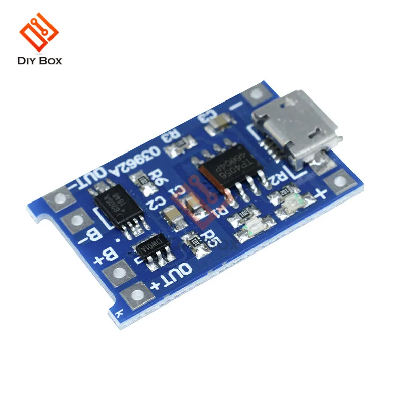 10 PCS DC 5V 1A 18650 Lithium Battery Charger Module Linear Charging Board Panel Short Circuit Protection Micro USB DIY TP4056