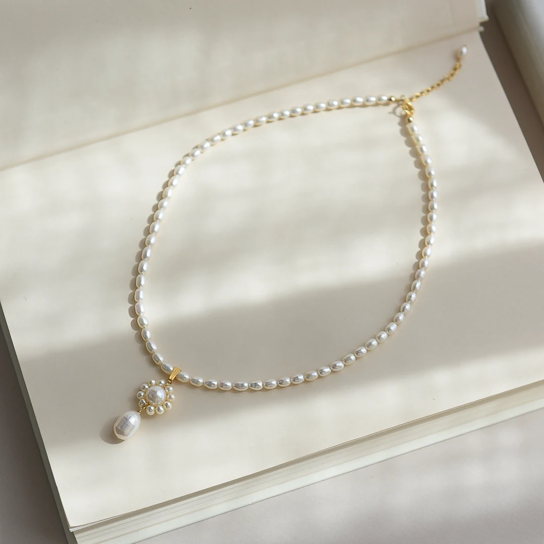 

Lii Ji Real Pearl Choker Necklace 14k Gold filled No fade Pendant Necklace Nice Gift for Women Wedding Party 40-45cm