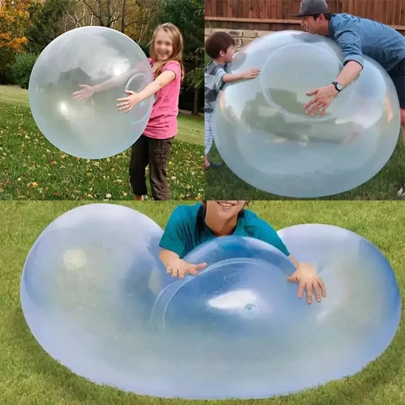 120cm duże zewnętrzne miękkie napełnione powietrzem kulki bąbelkowe, balony, letnie zabawki dla dzieci, zabawa, odporna na rozdarcie, Super Wuble