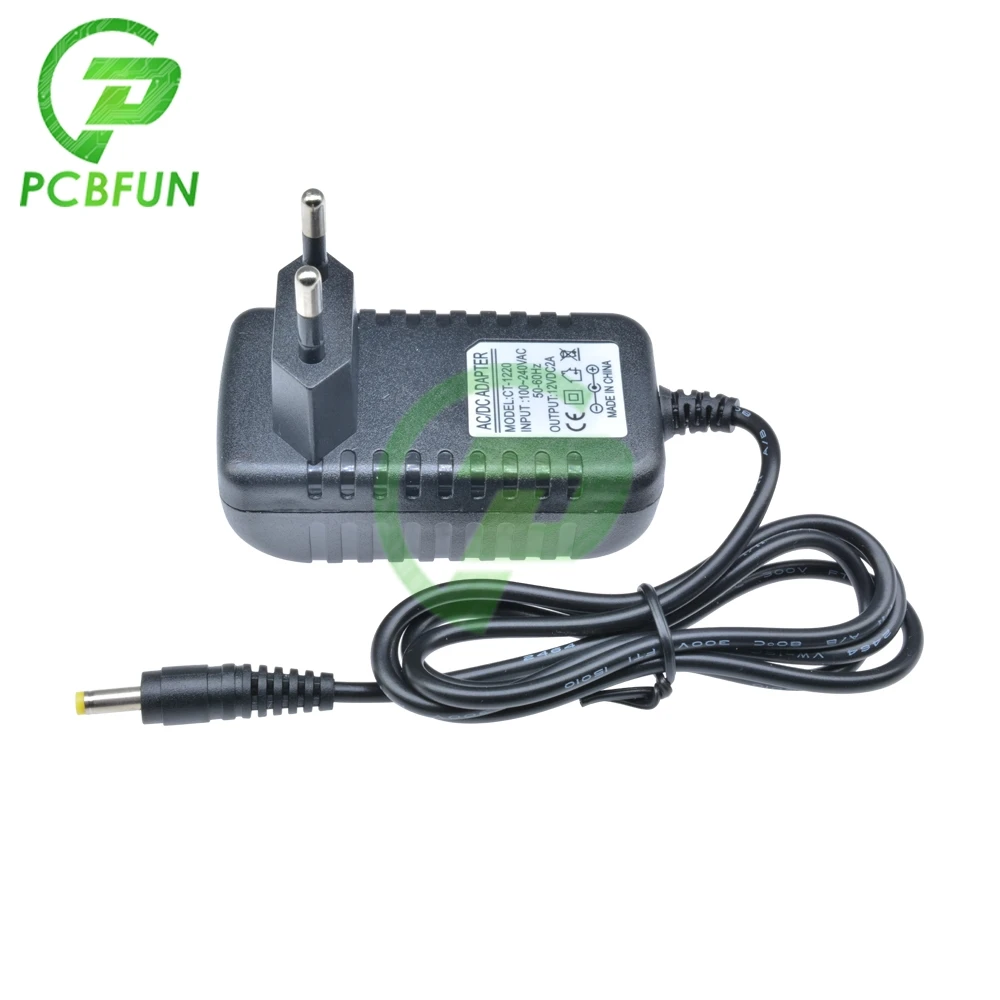 1pcs 12V 2A EU DC Power Adapter 4.0*1.7 Monitor Regulation Charger Adaptor Power Supply Charger Adapter for LED Light Strips