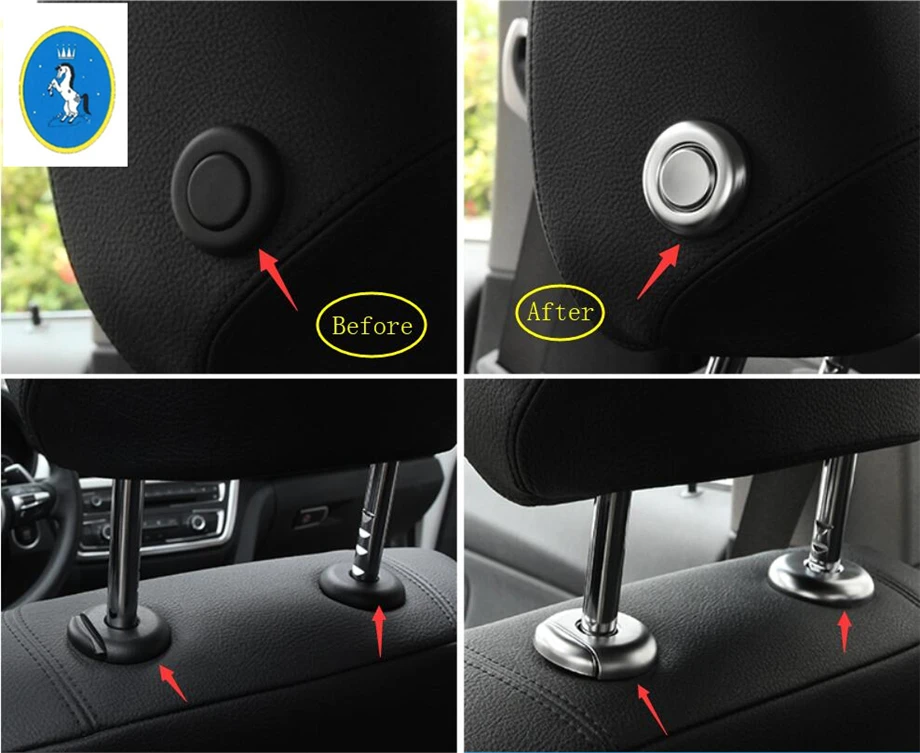 

Seat Head Pillow Headrest Button Cover Trim 10 Pcs For BMW 3 4 Series f30 f32 f35 316i 318i 320li 2013 - 2018 ABS Accessories