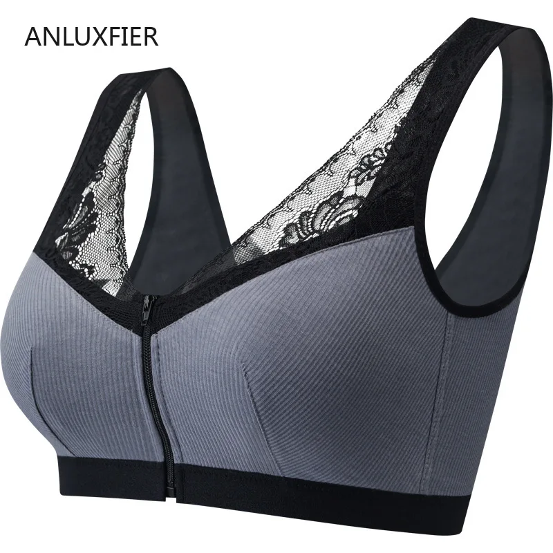 

H9725 Artificial Boobs Special Bra Without Steel Ring After Breast Cancer Surgery Front Zipper Breathable Comfortable Lingerie