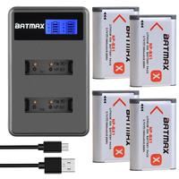 4X 1860mAh NP-BX1 NP BX1 Battery + LCD Dual USB Charger for Sony DSC RX1 RX100 M3 M2 RX1R WX300 HX300 HX50 HX60 GWP88 WX350