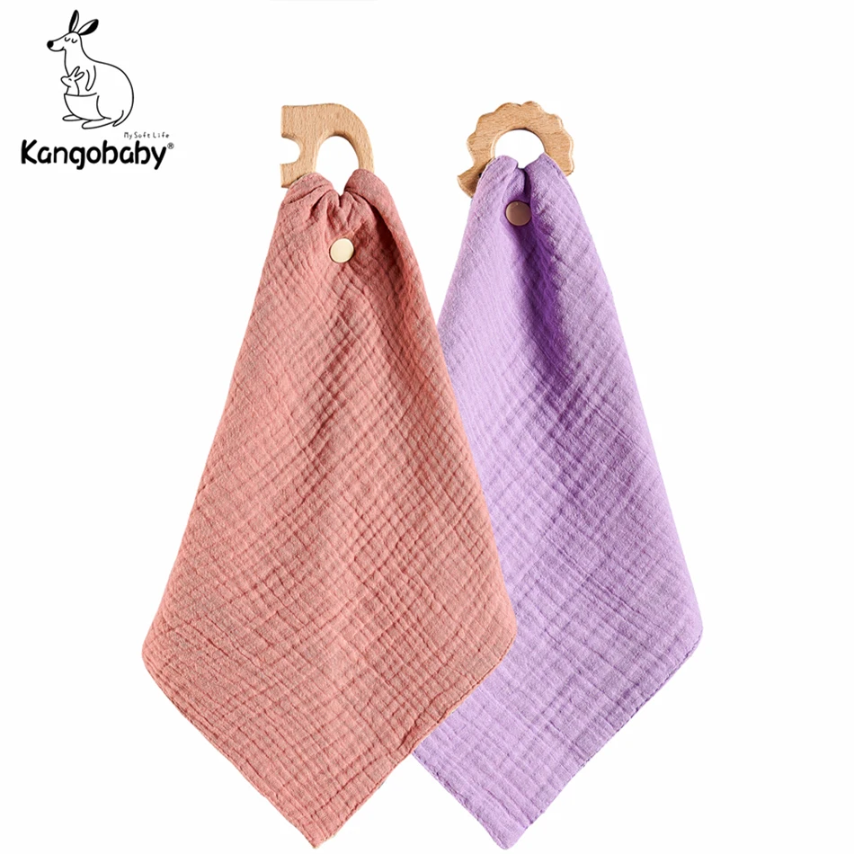 Kangobaby #My Soft Life# 2pieces Pack Solid Color Reversible Skin-friendly Baby Comforter Soothing Towel