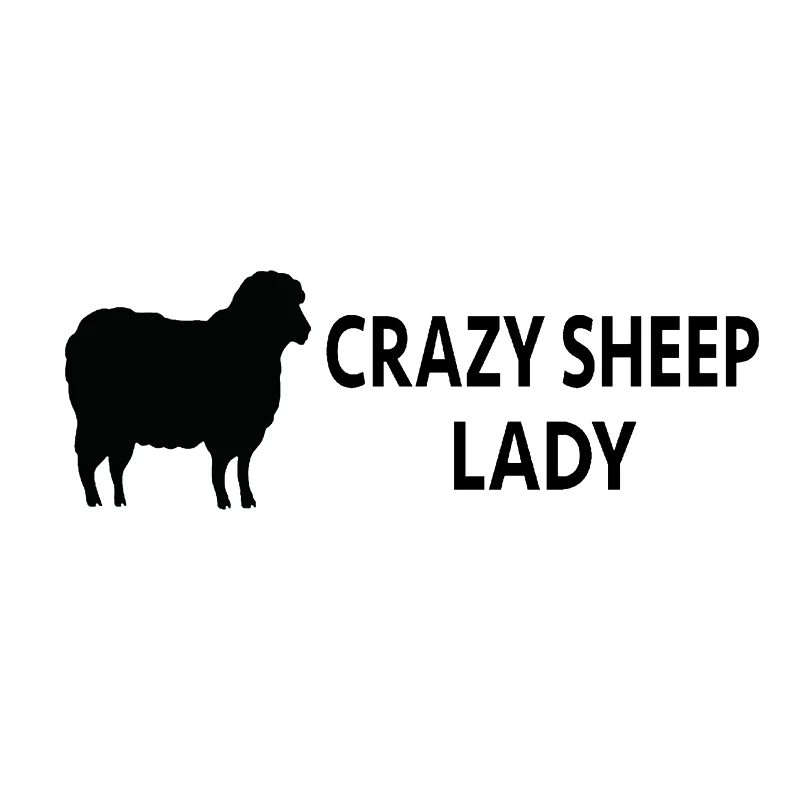 

17*5.9cm CRAZY SHEEP LADY CAR STICKER FUNNY DRIFT JDM VINYL DECAL Car accessories