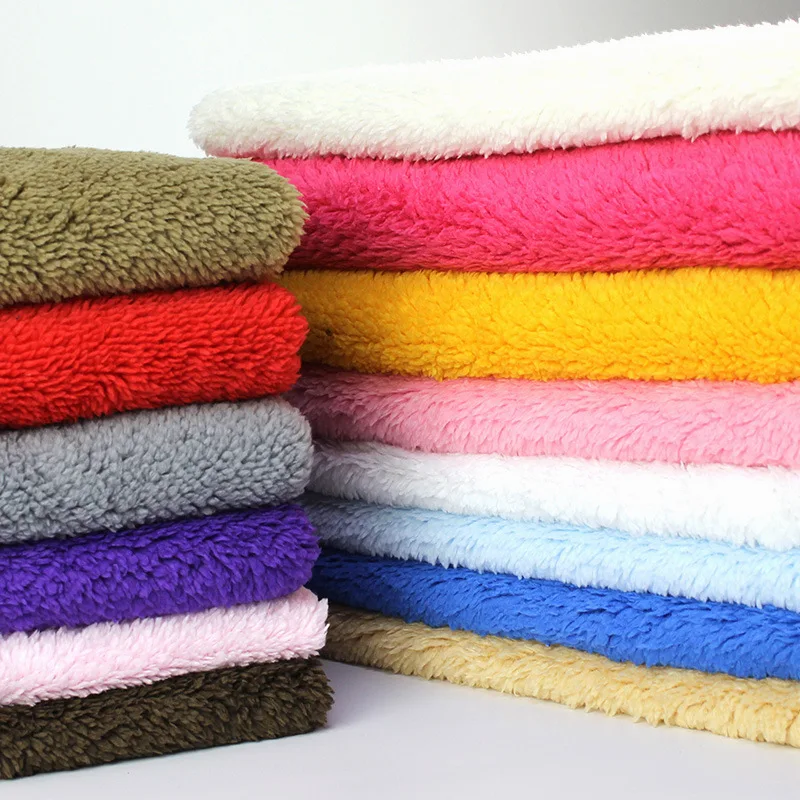 50cmX160cm Lamb Wool Fabric Polar Fleece Fabric Clothing Lining Plush Shoes Hats Handmade DIY Sewing Cloth