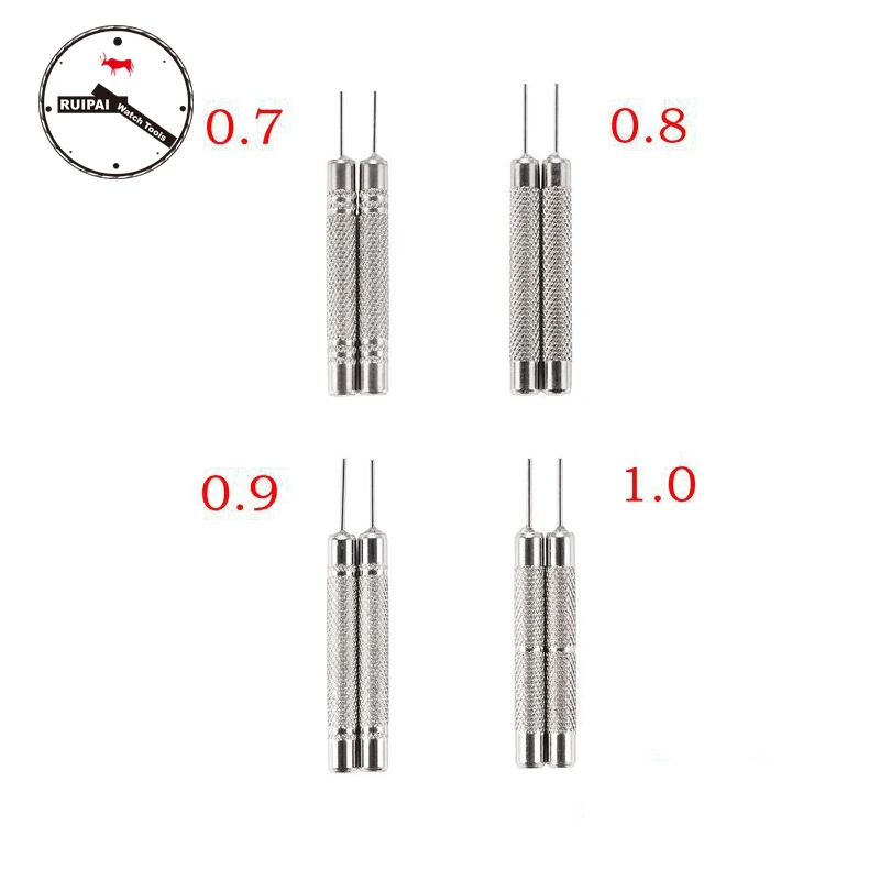 4pcs/lot 0.7mm 0.8mm 0.9mm 1.0mm Heavy duty Watch Strap Link pin Removal Tool Watchband Puncher Pins Watch Tool Kit