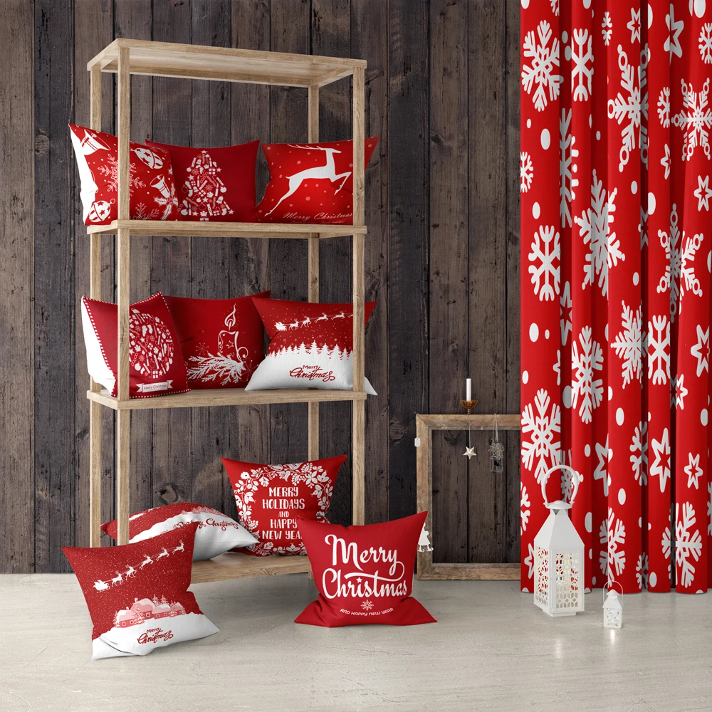 Home Christmas decorations, Christmas pillow cases, sofa cushion covers 40x40 45x45 50x50 60x60, living room decoration