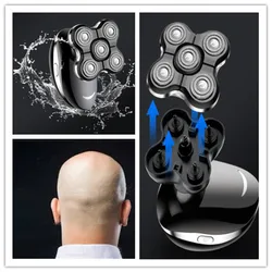 Washable Electric Men Balding Head Shaver For Man 5D Floating Razor Quick Charger Skull Shaving Machine Portable Baldhead Shave