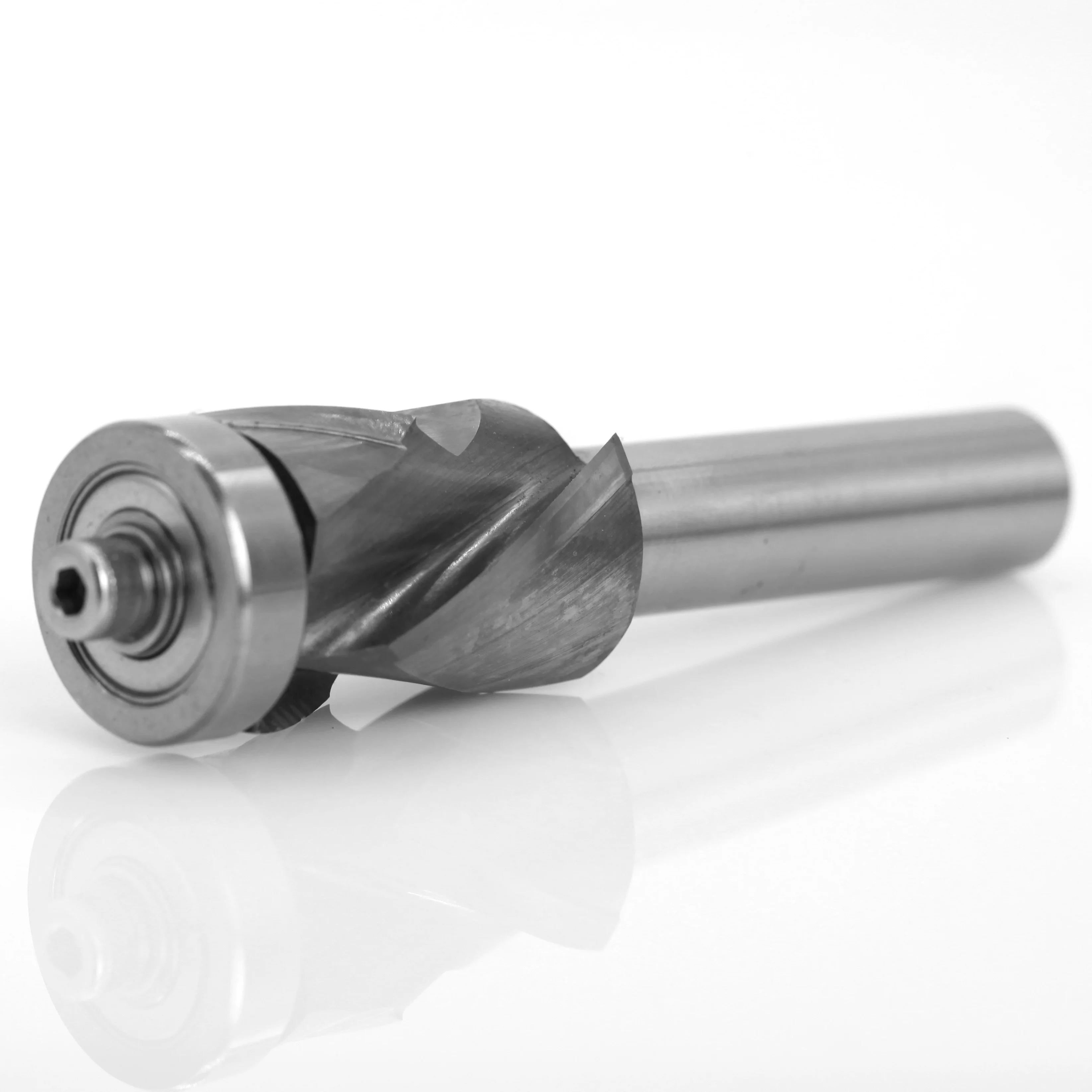 1/2" Shank Bearing Ultra-Perfomance Compression Flush Trim Solid Carbide CNC Router Bit End Mill Milling Cutters for Wood Tools