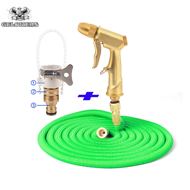 

Hot-selling 26ft-76ft flexible garden hose, telescopic magic water hose, with spray gun, for car wash spray, garden supplies