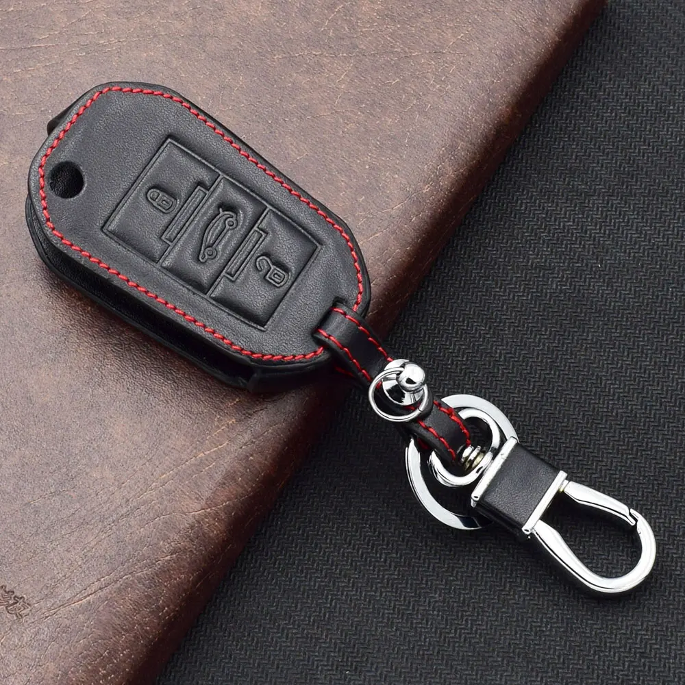 Leder-Autoschlüsselhülle für Peugeot 208 2008 308 T9 508 Citroen C4 Cactus Opel Crossland X Corsa Fernbedienungs-Schlüsselanhänger Zubehör – Detail 6