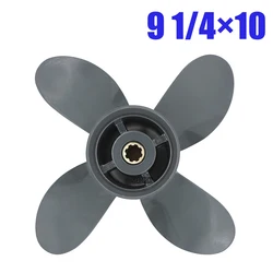 Propeller 4 Blade 9 1/4X10 For Honda and Yamaha Outboard Motor BF8D BF9.9D BF9.9 BF15A BF15D BF20 8 Splines 58134-ZV4-010AH