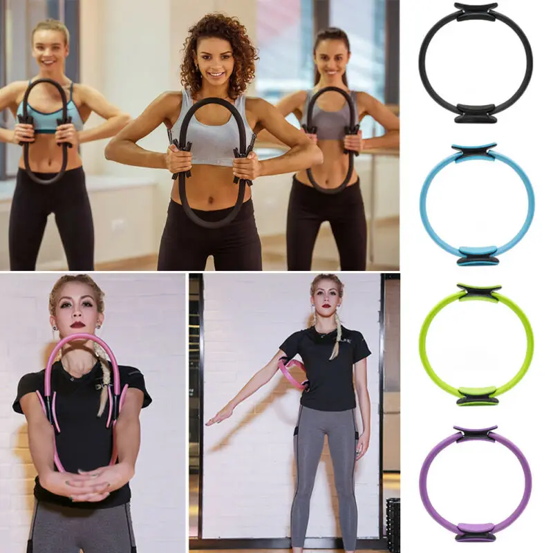 Fitness Yoga Shape Pilates Ring Dual Grip Magic Circle Body Exercise Weight Yoga Tool Kit