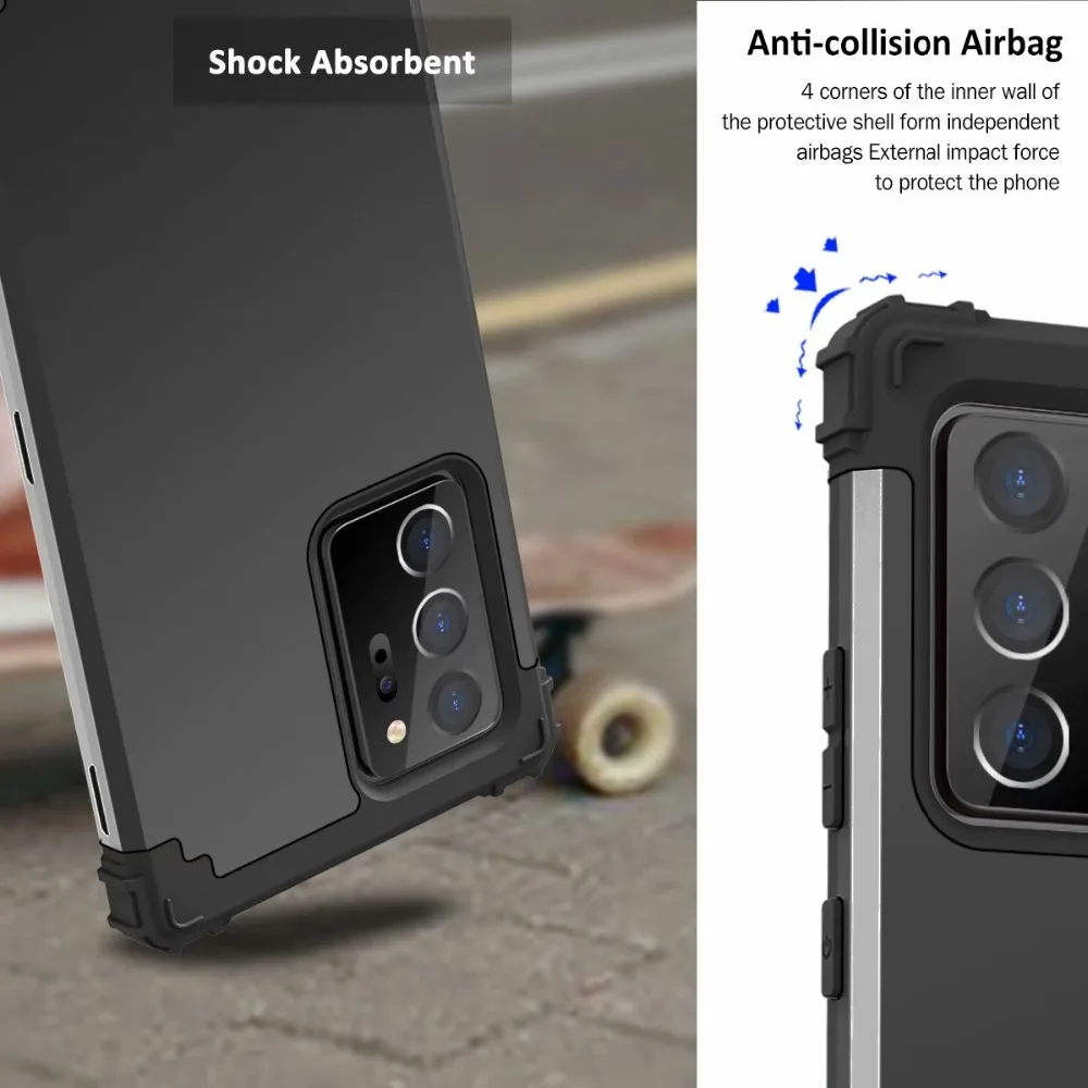 Heavy Duty Hybrid Sturdy Armor Defender High Impact Shockproof Protective Cover Case For Samsung Galaxy Note 20 Ultra/Note 20