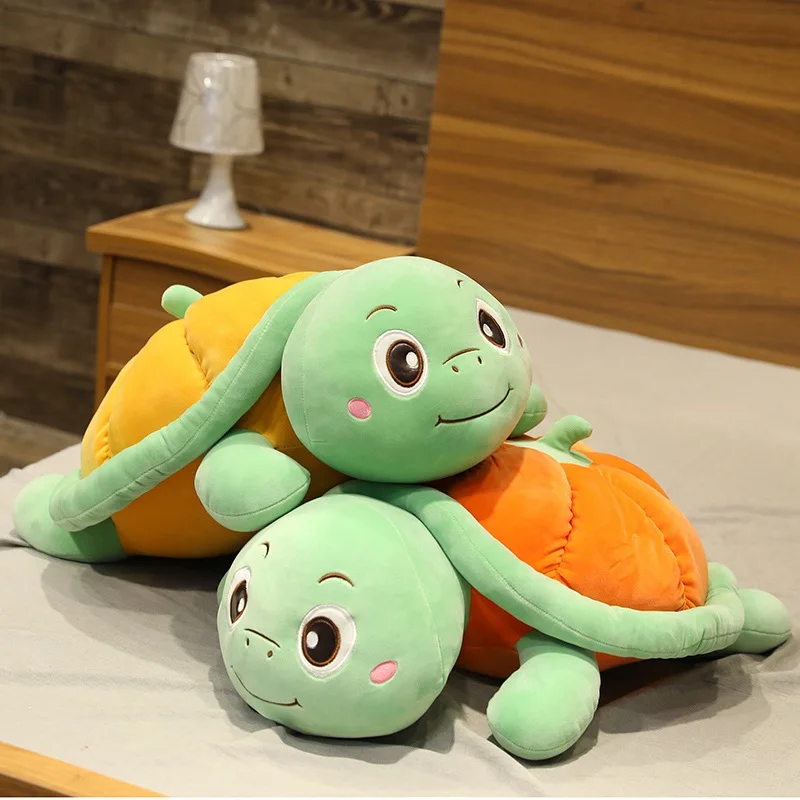 

35cm-70cm Cute Tortoise Plush Toy Soft Stuffed Cartoon Sea Animal Doll Nap Pillow Cushion Birthday Christmas Gift For Boys Kids