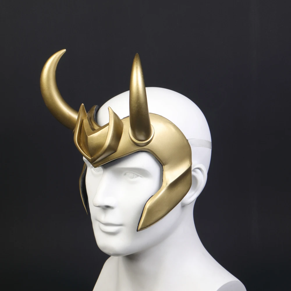 Loki Crown Horns คอสเพลย์หมวกหมวกกันน็อก Superhero Props Headwear PVC ฮาโลวีนพรรค Prop