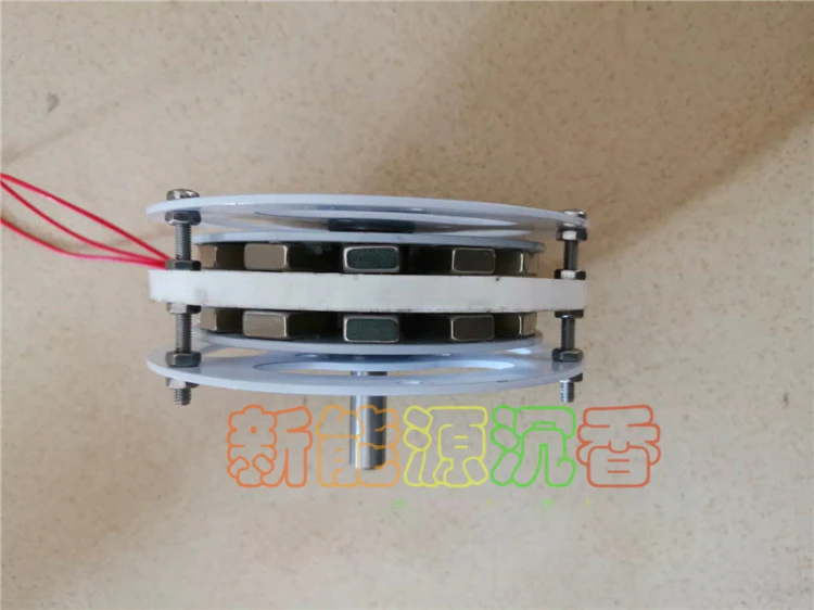 マイクロディスク型非コア三相希土類永久磁石ブラシレス発電機 DIY 低速低抵抗