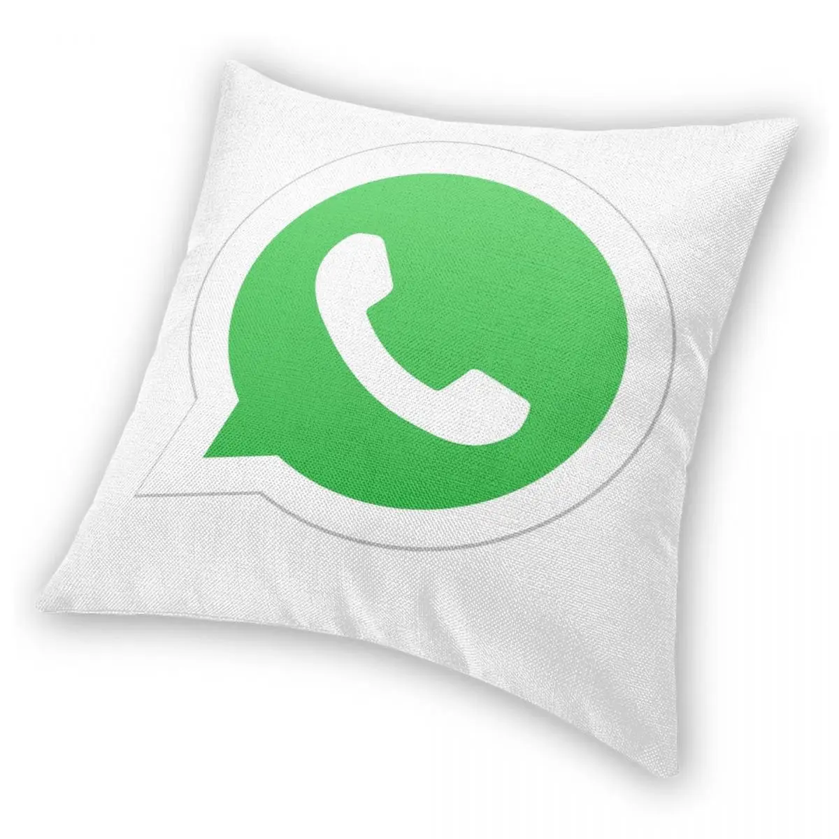 WhatsApp Logo Icon Gift Pillowcase Polyester Linen Velvet Printed Zip Decor Room Cushion Cover