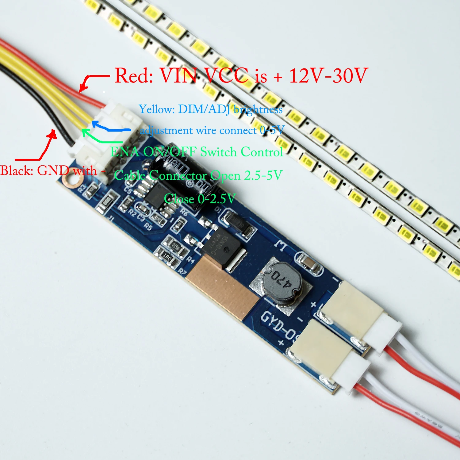 NEW 490mm LED Backlight Strip Light Kit DC 10-30V 15 17 19 22 Inch CCFL LCD Screen To LED Monitor Module