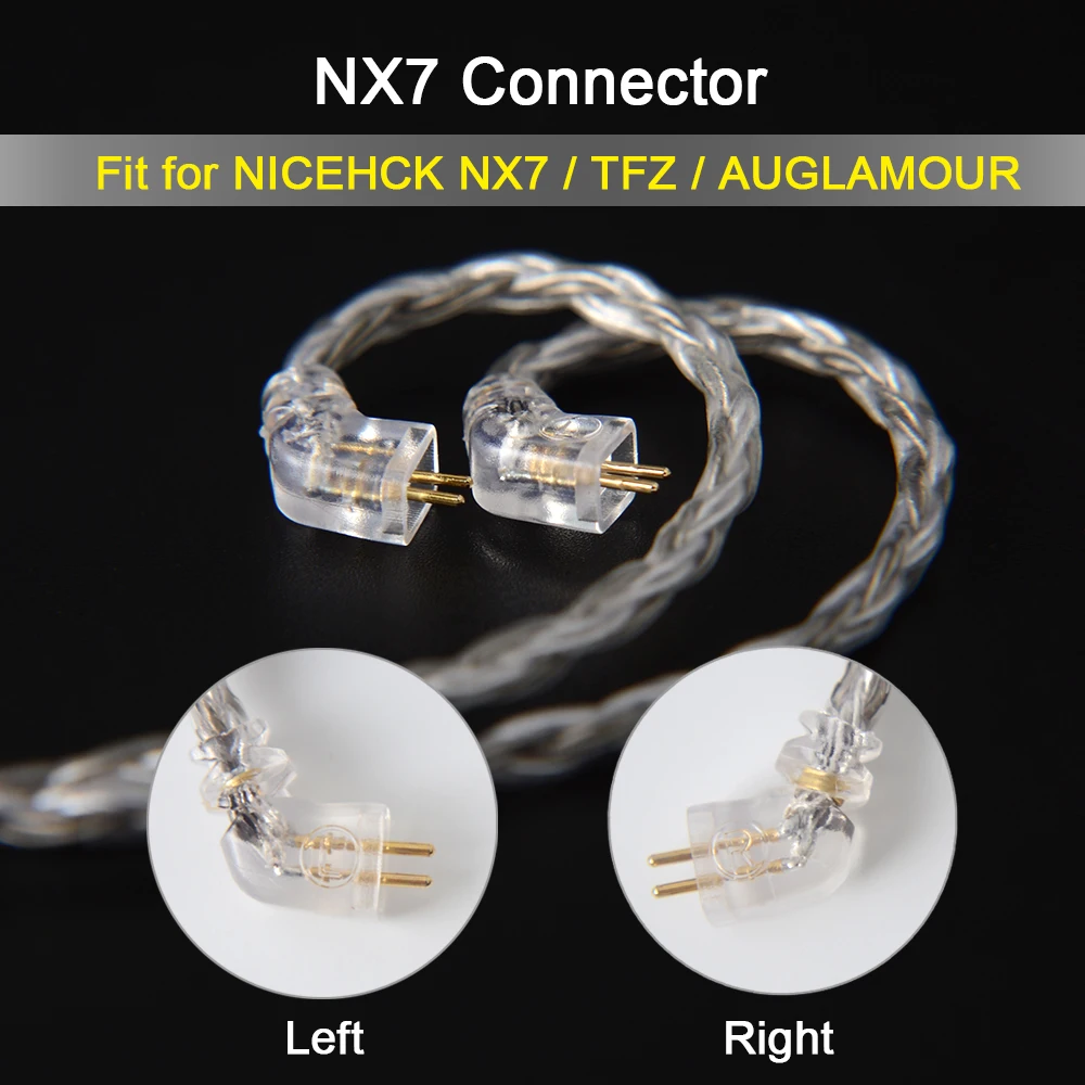 NiceHCK C16-4 Cable Chapado en plata de 16 núcleos 3,5/2,5/4,4mm enchufe MMCX/2 pines/conector QDC para KZZSX CCATRN TFZ QDC NX7MK4/DB3 BL-03