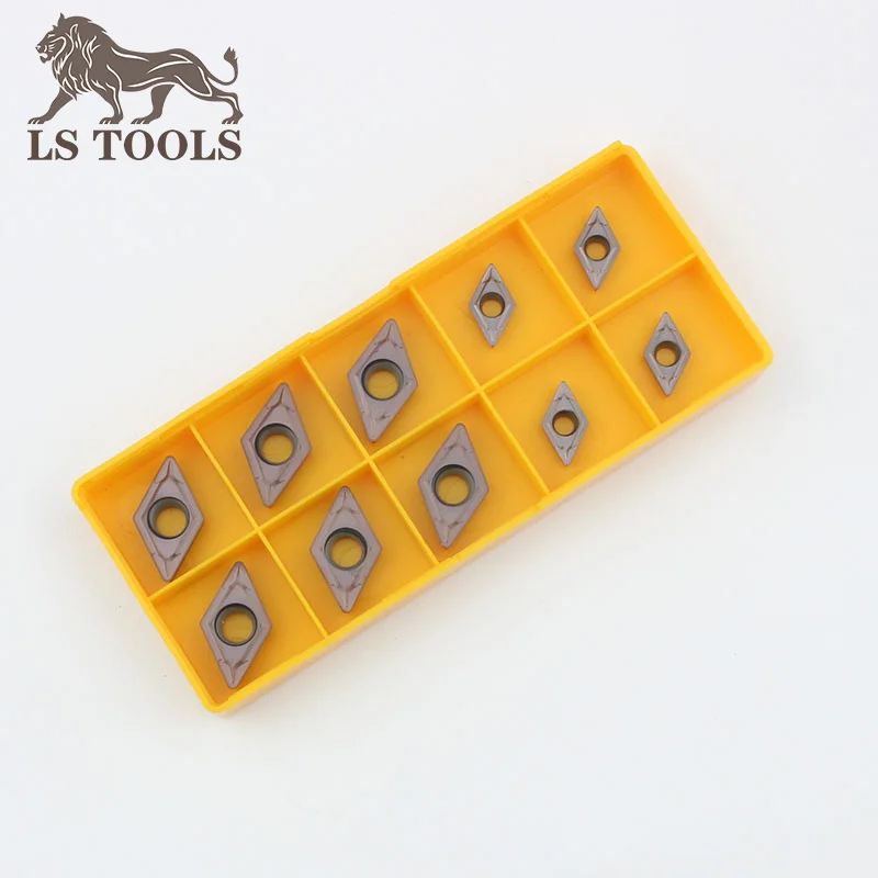 LS TOOLS Lathe Internal Turning Tools Carbide Inserts DCMT11T304 MV DCMT070204 DCMT070208 Turning Inserts Blade for metal steel