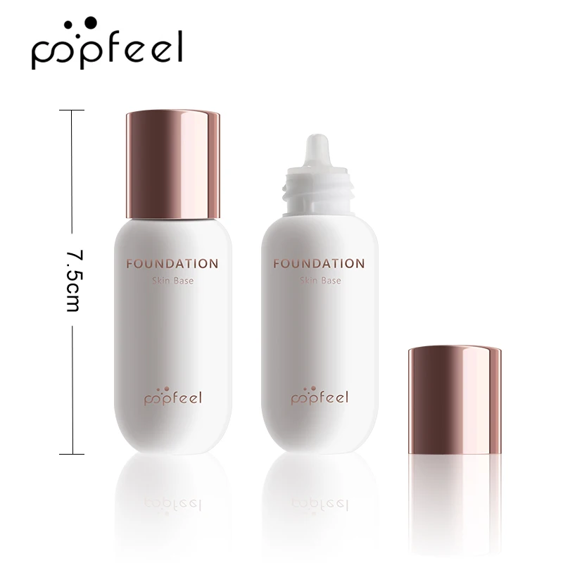 POPFEEL Color Changing Foundation Makeup Full Coverage Concealer Oil-control Waterproof Matte Foundation Base Maquiagem TSLM1