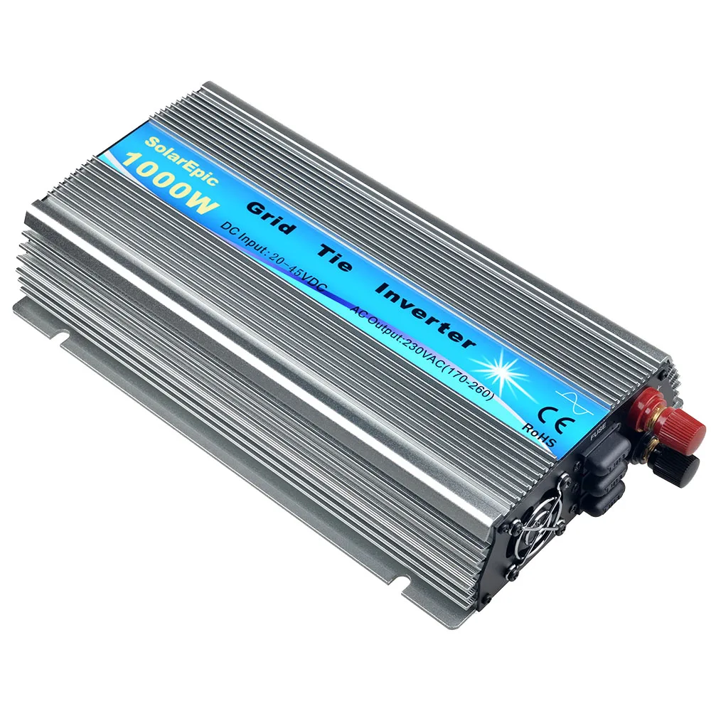 1000W Grid Tie Inverter DC18V/24V/36V to AC110V/220V MPPT Pure Sine Wave Inverter Use For Solar Panel 1000W Inverter CE