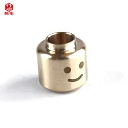 1PC Cylindrical Smiley Retro Brass Copper EDC Paracord Beads Lanyard Pendants Knife Beads Umbrella Rope Cord Beads Pendants